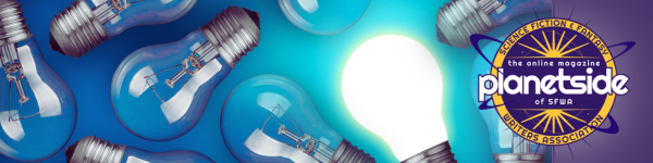 Article banner with lightbulbs and Planetside logo