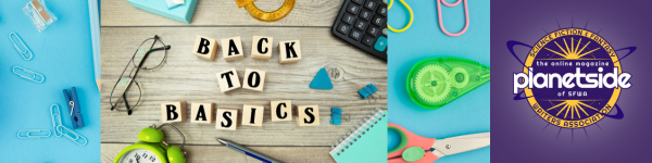 Series banner for Back to Basics with Planetside logo showing tabletop with office supplies