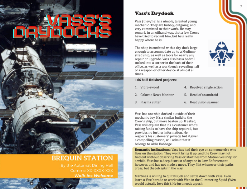 One of the interior spreads from Electric Sheep Shuffle with images and text