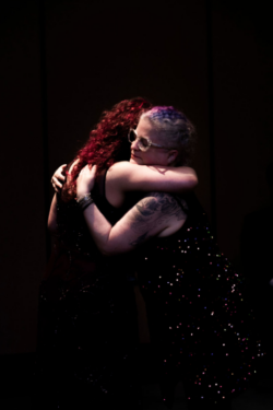 Nebula Award winner Michelle Knudsen and EDE Bell, representing fellow finalist Jubilee Cho at the Nebula Awards Conference in Chicago, June 2026.