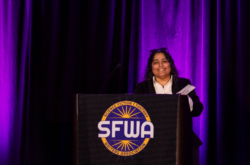 SFWA Director-at-Large Day Al-Mohamed at the Nebula Awards Conference in Chicago, June 2026