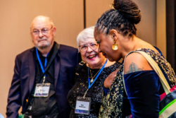 27th Grand Master Joe Haldeman, Kevin O'Donnell, Jr. Service to SFWA recipient Gay Haldeman, and 42nd Grand Master N. K. Jemisin