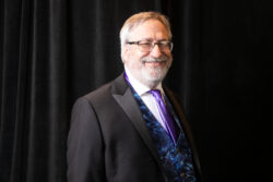 Steven H. Silver, radiantly smiling for his close-up at the Nebula Awards Conference in Chicago, June 2026.